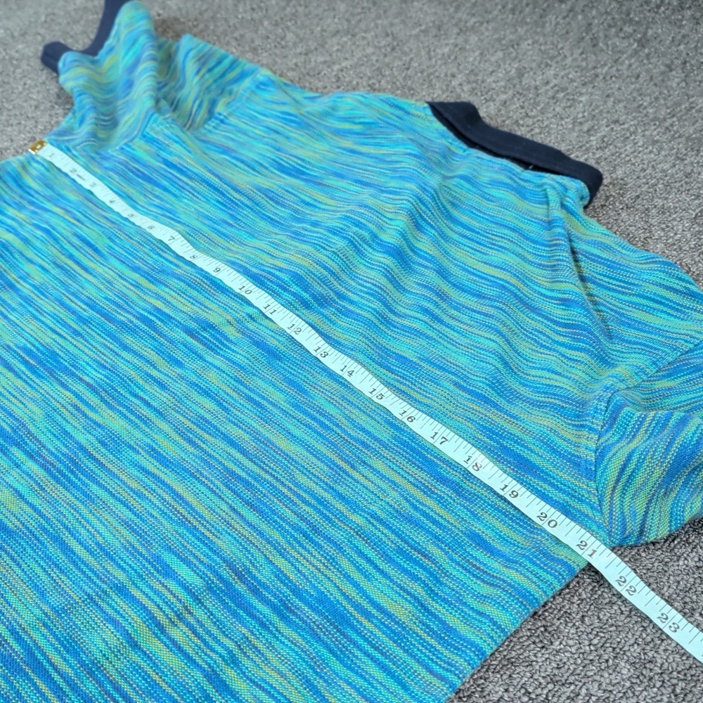 Tail Vintage 90s Golf Polo Shirt Mens Large Blue Green Space Dye Knit USA Made - Picture 8 of 9